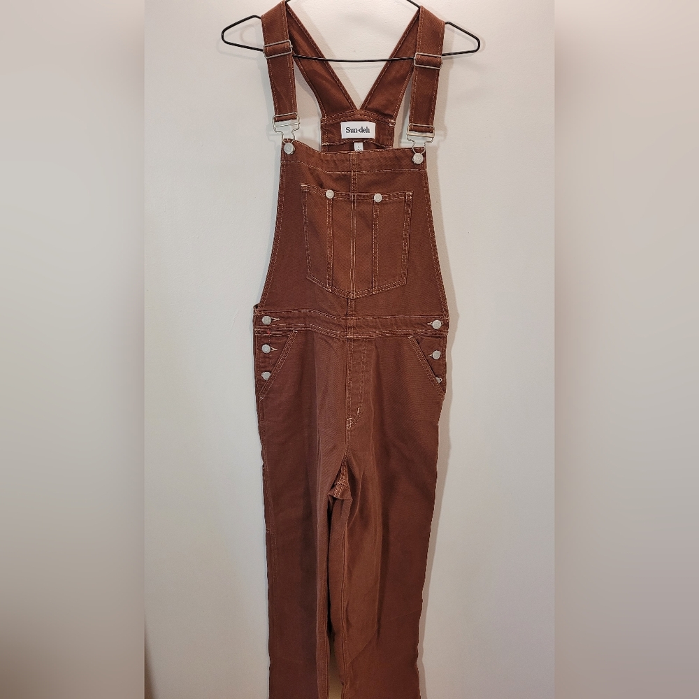 Aritzia Sun-deh Brown Dungarees Overalls - Size S